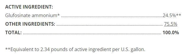 Glufosinate Meychem Interline Reckon Herbicide 2.5 gallon EPA# 87895-10-80967, Axill  Solutions Glufosinate 280SL EPA 93809-14, TIGRIS GLUFOSINATE 280SL EPA 92647-13