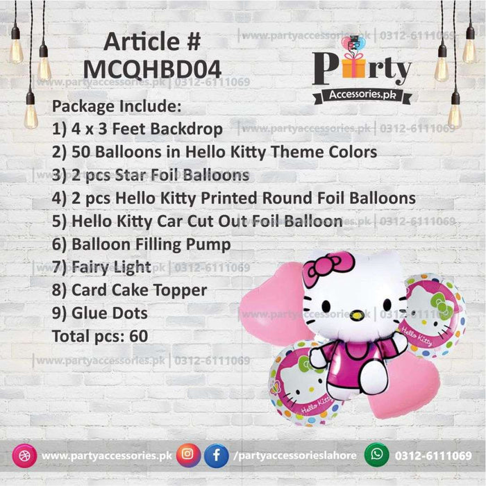 Hello Kitty theme birthday decoration kit