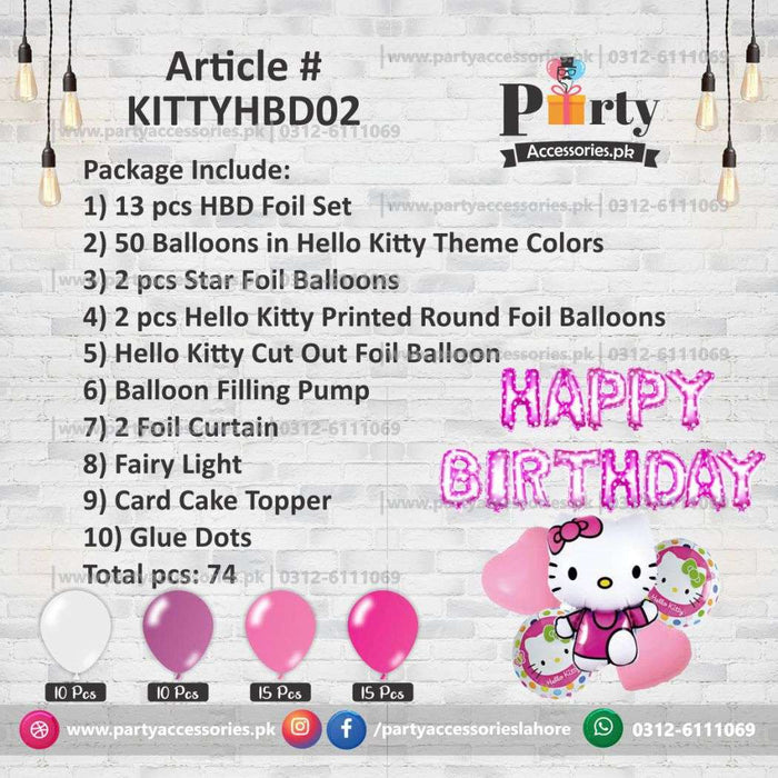 Hello Kitty theme birthday decoration set