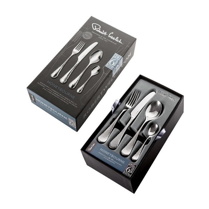 Honeybourne Bright Cutlery Set, 24 Piece for 6 People