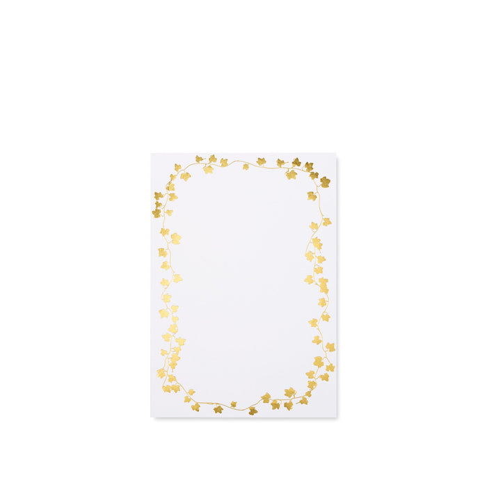 'Ivy' Table Menu in Gold, Set of 12