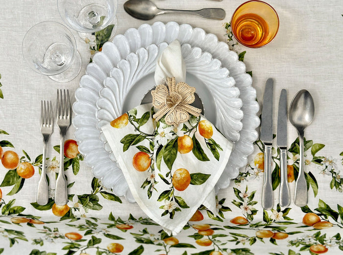 'L'Orangerie' Linen Napkin, 50x50cm