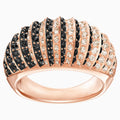 LUXURY:RING DOMED JET/SILK/ROS 50