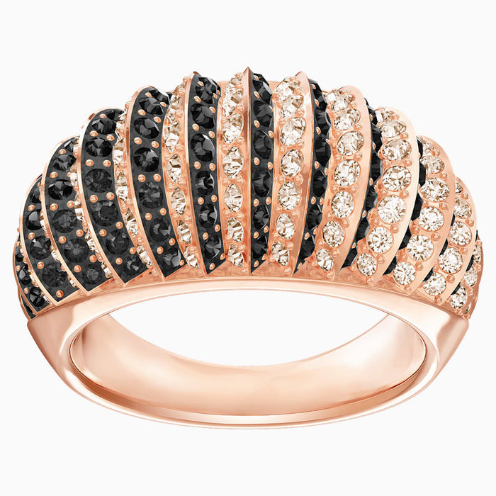 LUXURY:RING DOMED JET/SILK/ROS 50
