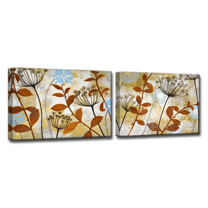 Meadow Melody No. 1/2' 2 Piece Wrapped Canvas Wall Art Set