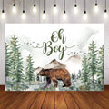Mocsicka Forest and Bear Oh Boy Baby Shower Backdrop-Mocsicka Party