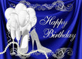 Mocsicka Royal Blue Happy Birthday Party Backdrop-Mocsicka Party