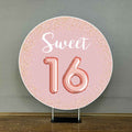 Mocsicka Sweet 16 Happy Birthday Round Cover-Mocsicka Party