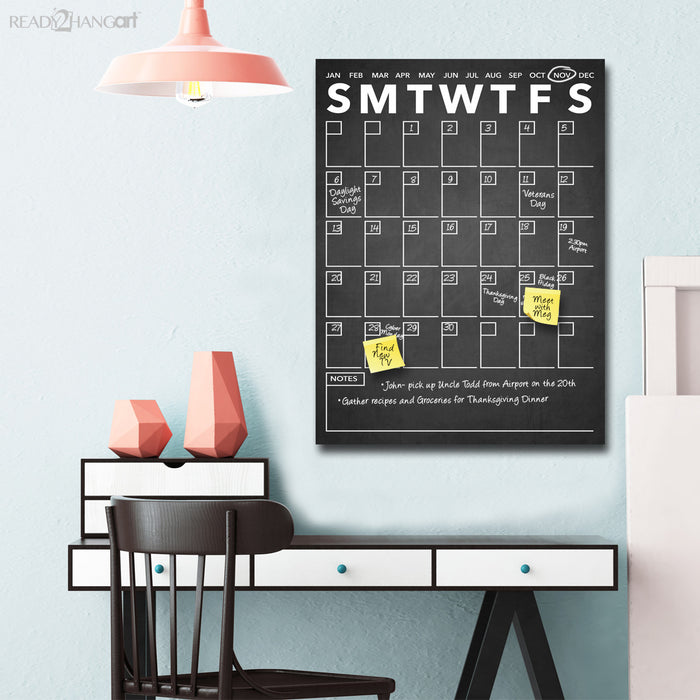 Modern Dry Erase Monthly Calendar on ArtPlexi