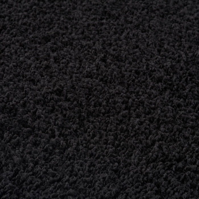 Black shaggy Rug Plain design thick pile, high quality, soft & durable.