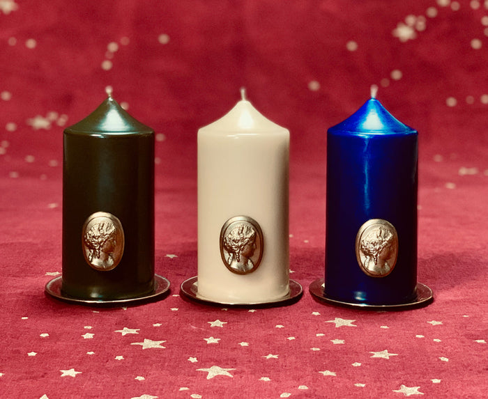 'Napoleon' Imperial Cameo Pillar Candle in Black, 25cm by Trudon