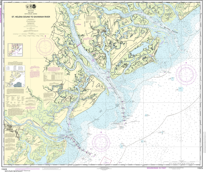 NOAA Chart 11513: St. Helena Sound to Savannah River