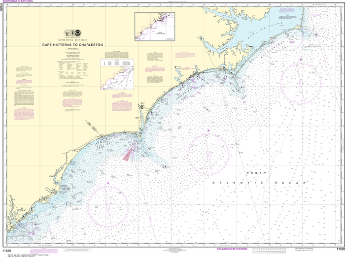 NOAA Chart 11520: Cape Hatteras to Charleston