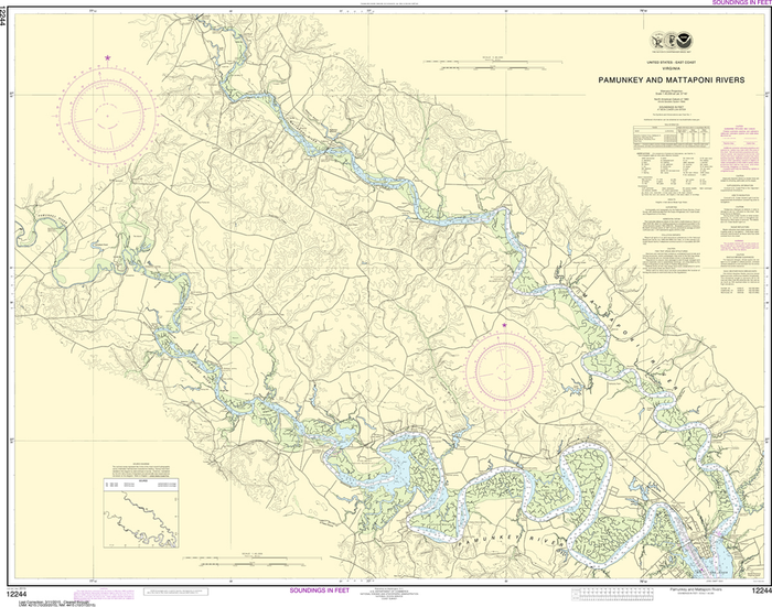 NOAA Chart 12244: Pamunkey And Mattaponi Rivers