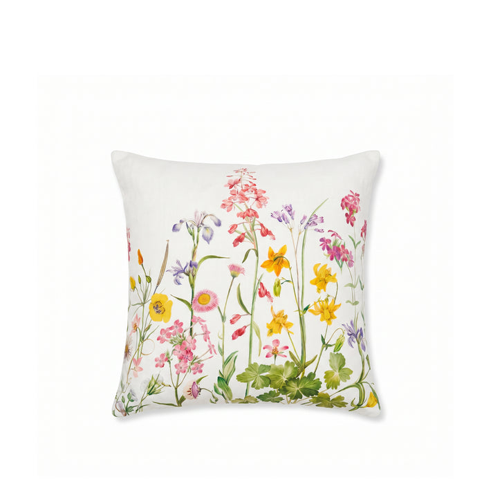 'Our June' Floral Linen Cushion Cover, 50X50cm