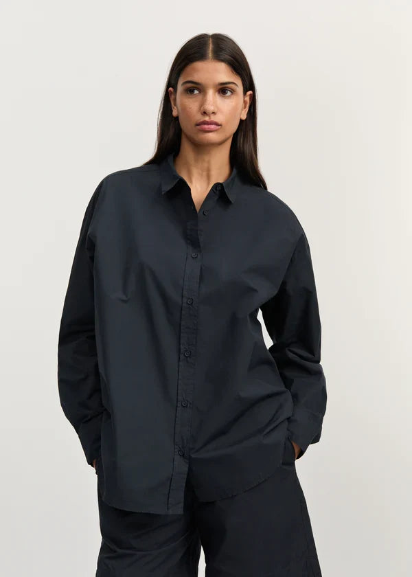 Oversized Shirt - Black Navy