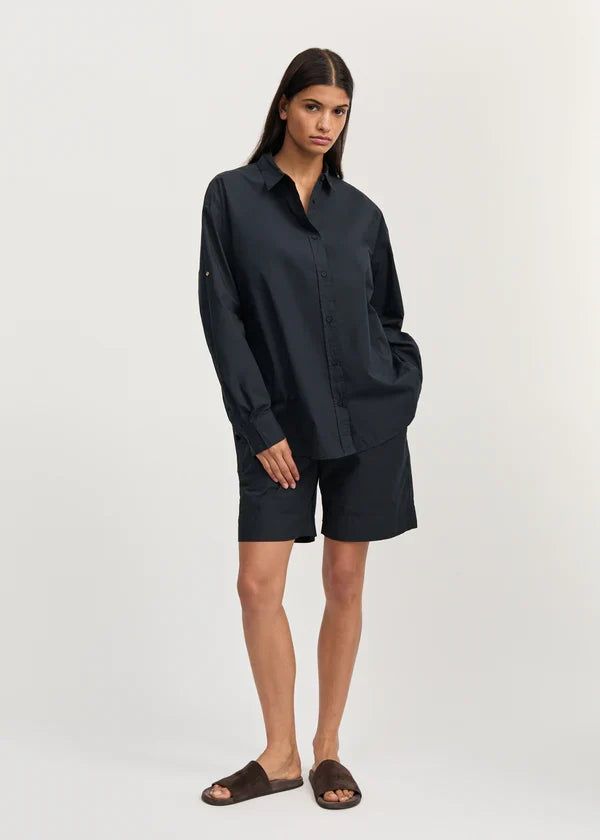 Oversized Shirt - Black Navy