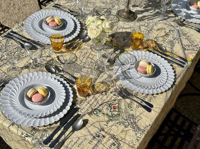 'Paris Map' Linen Napkin, 50x50cm