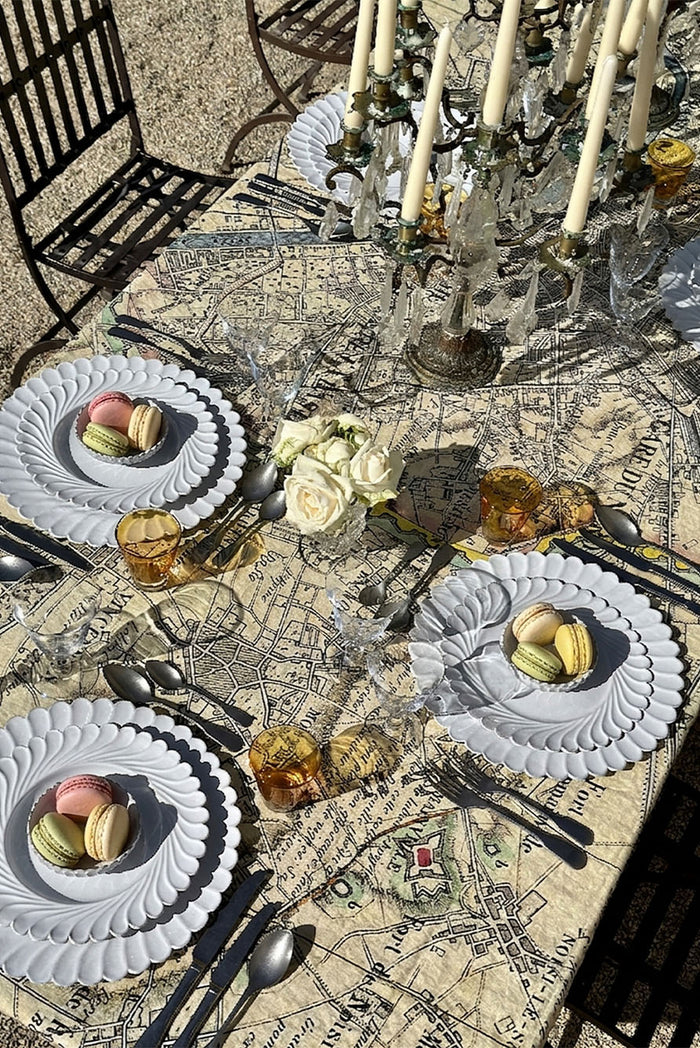 'Paris Map' Linen Napkin, 50x50cm