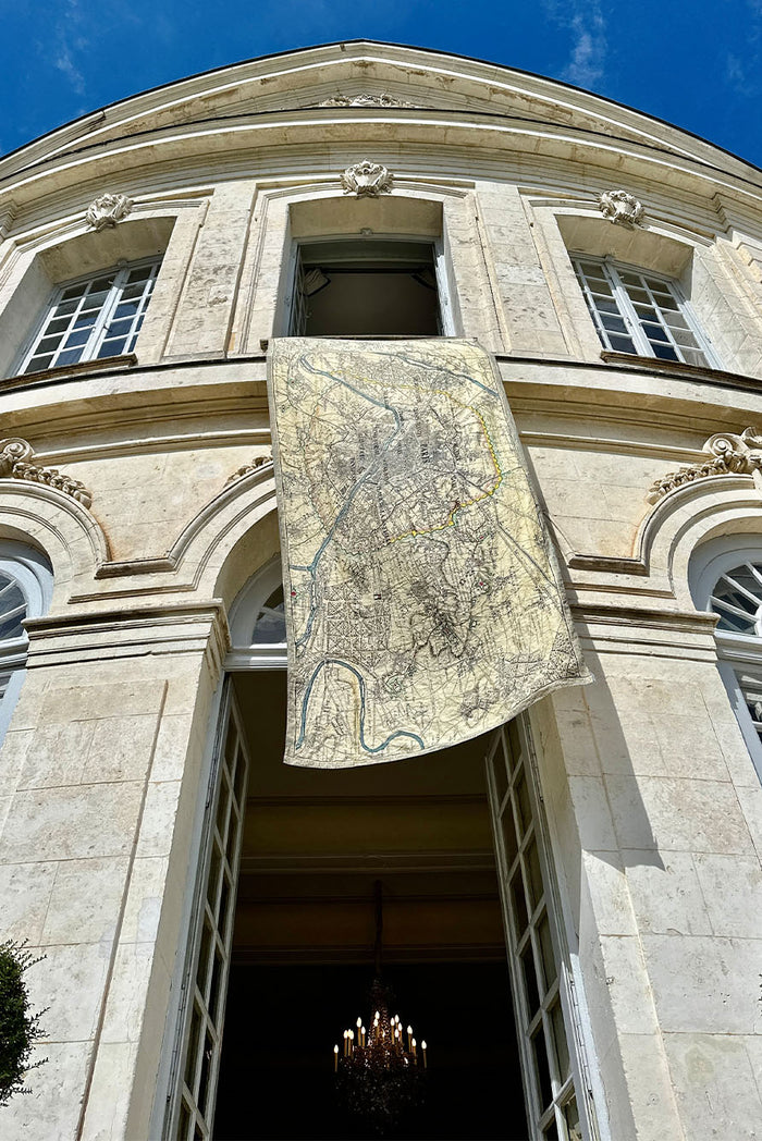 'Paris Map' Linen Napkin, 50x50cm