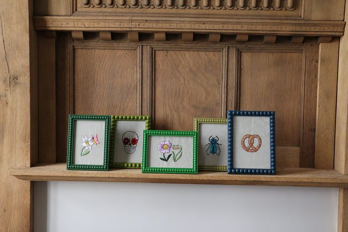 ‘Pretzel'  Framed Embroidery by Edith Cartoonist x Hannah Cummings