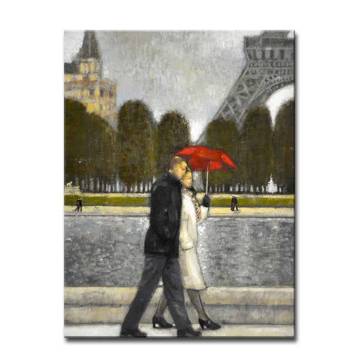 'Romantic Stroll No. 2' Wrapped Canvas Wall Art