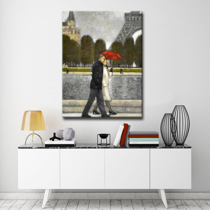 'Romantic Stroll No. 2' Wrapped Canvas Wall Art