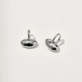 Silver Pebble Hoops