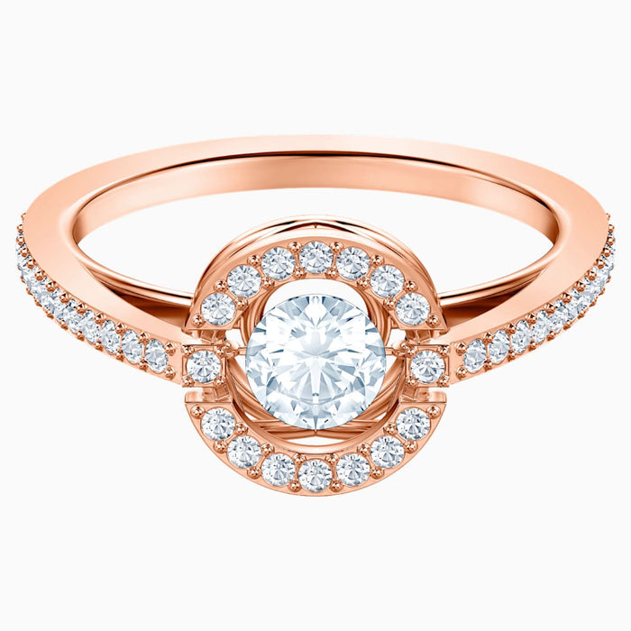 SPARKLING DC:RING RND CZWH/ROS 50