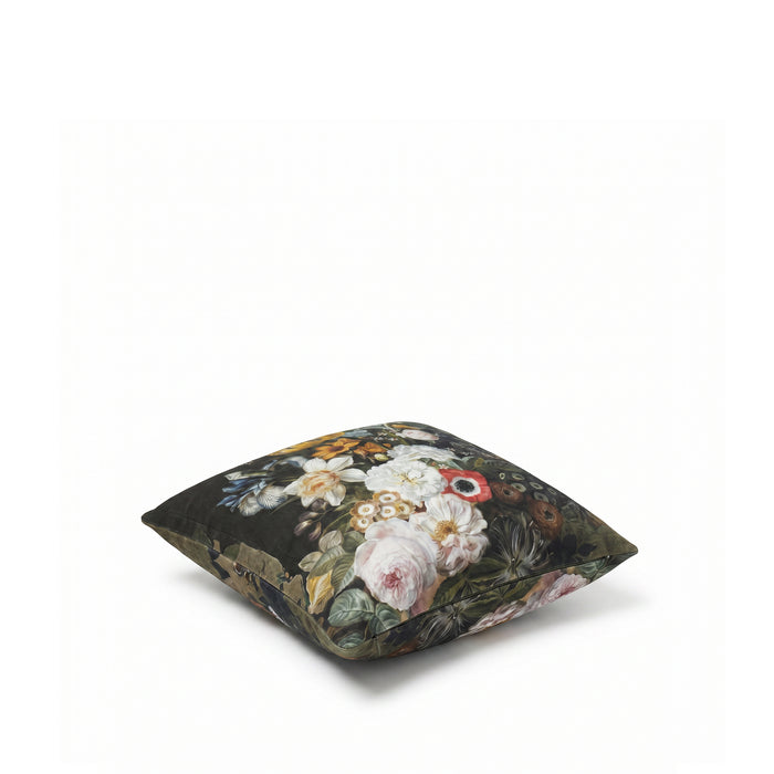 'Still Life 1815' Dark Floral Linen Cushion Cover, 50X50cm