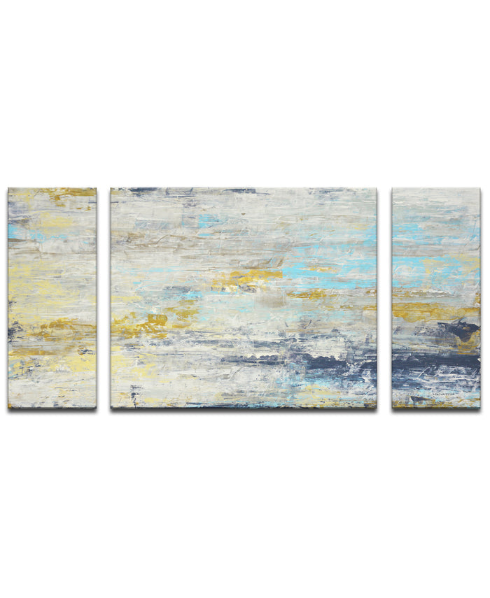 'Surf and Sound  No. 1/2/3' 3 Piece Wrapped Canvas Wall Art Set