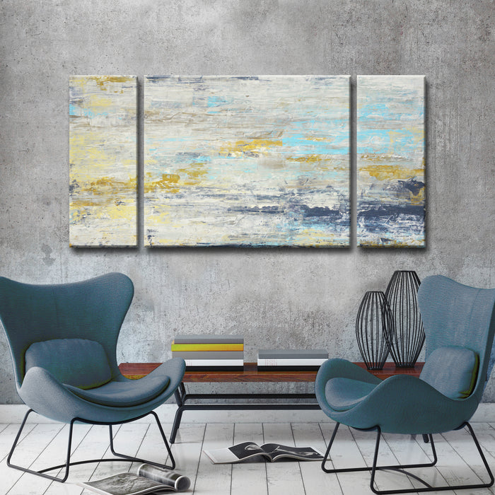 'Surf and Sound  No. 1/2/3' 3 Piece Wrapped Canvas Wall Art Set