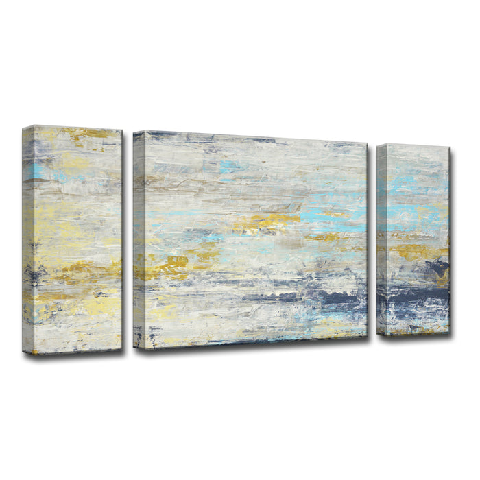 'Surf and Sound  No. 1/2/3' 3 Piece Wrapped Canvas Wall Art Set