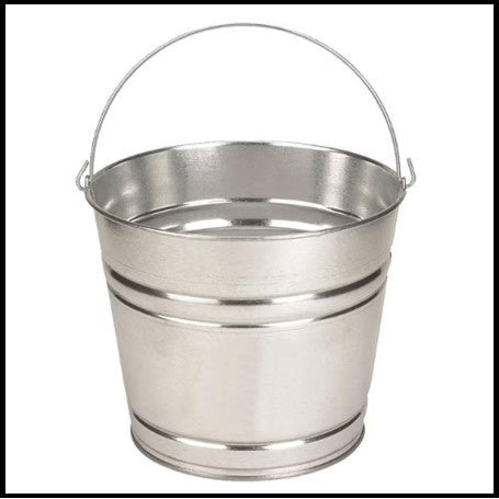 Tub 4 Gal Galvanized Steel Pail Scrub DNR