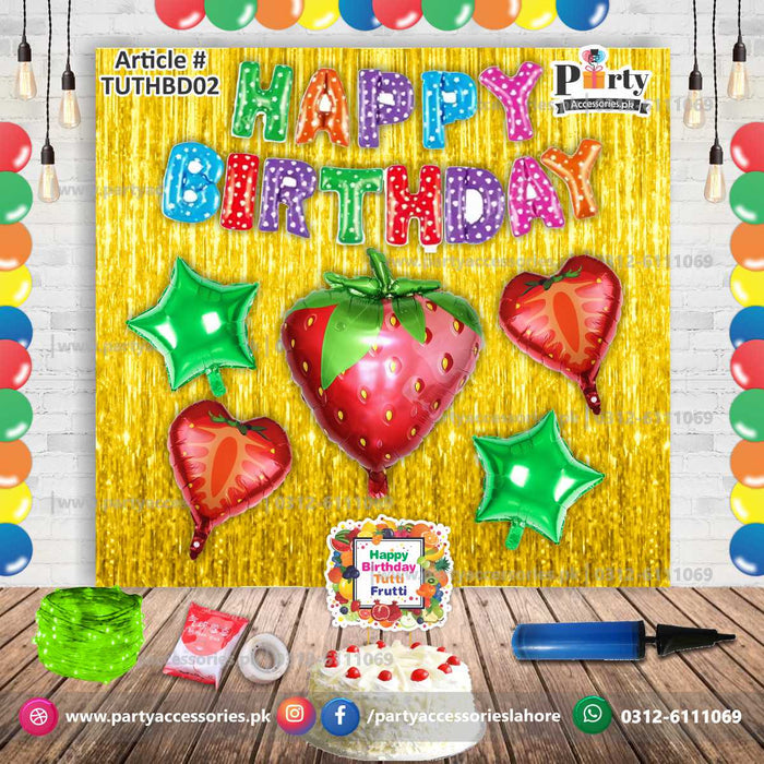Tutti Fruiti theme birthday decoration set