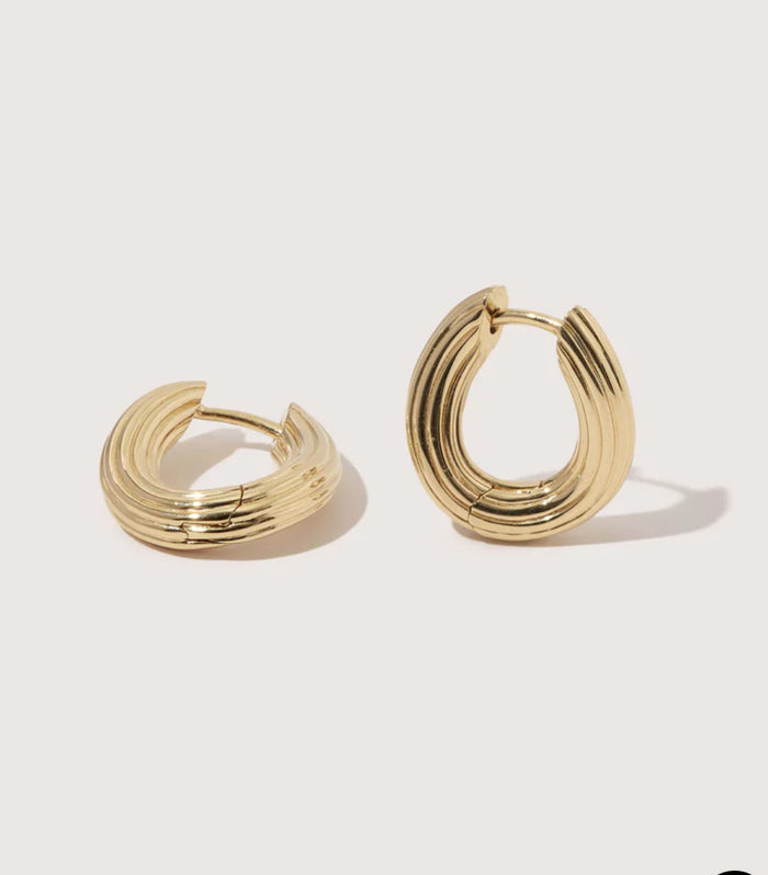 Twisted Chunky Ridged Hoops